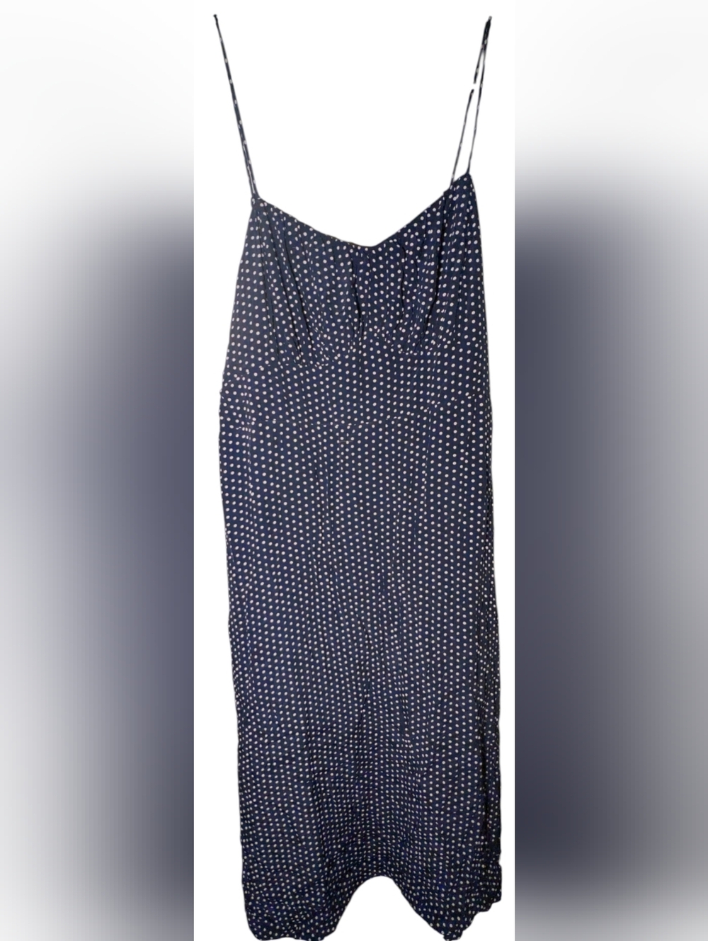 NWOT The Drop Navy Blue White Polka Dot Maxi Dress 3X